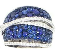 Anello Recarlo Donna in Oro Zaffiro 3.2 Ct XE067/BZBLU-18 - XE067/BZBLU-18